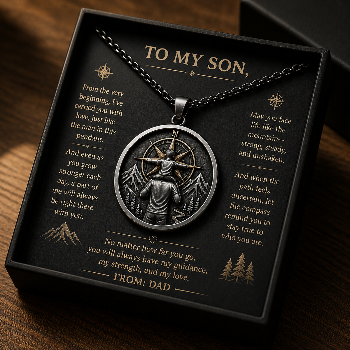 To My Son - Love Dad (Guided By You Necklace) - FDTS001