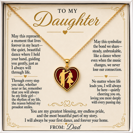 To My daughter - Love Dad Eternal Dance Necklace - FDTD001