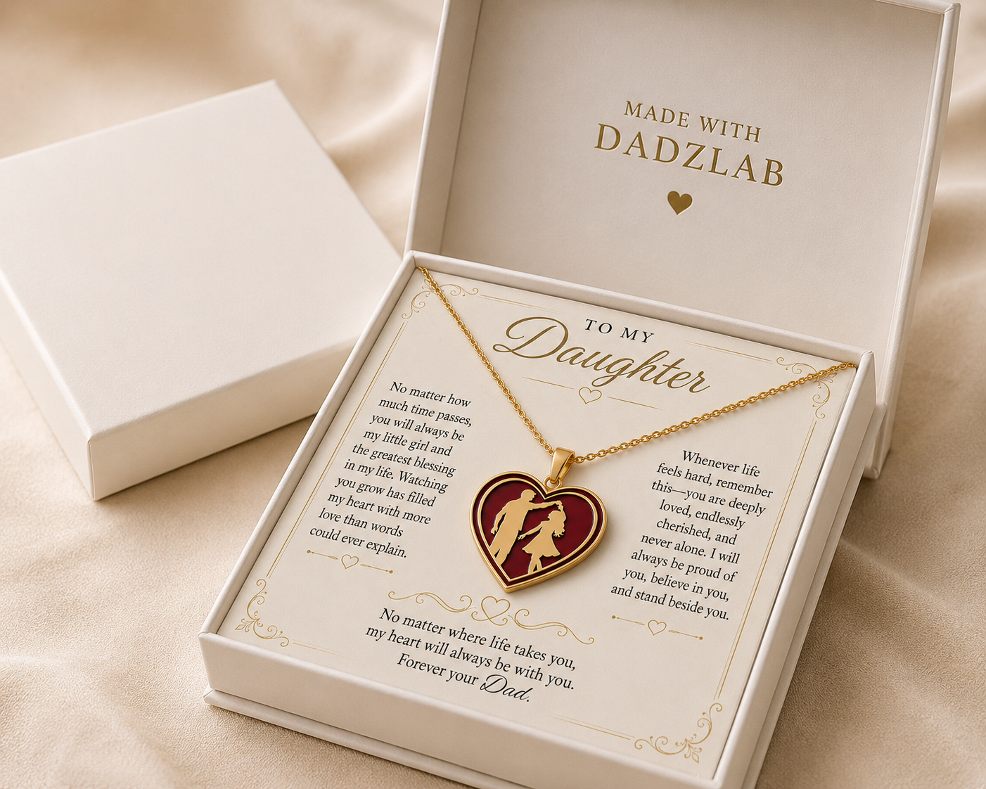 To My Daughter - Love Dad - Golden Bond Necklace FDTD002