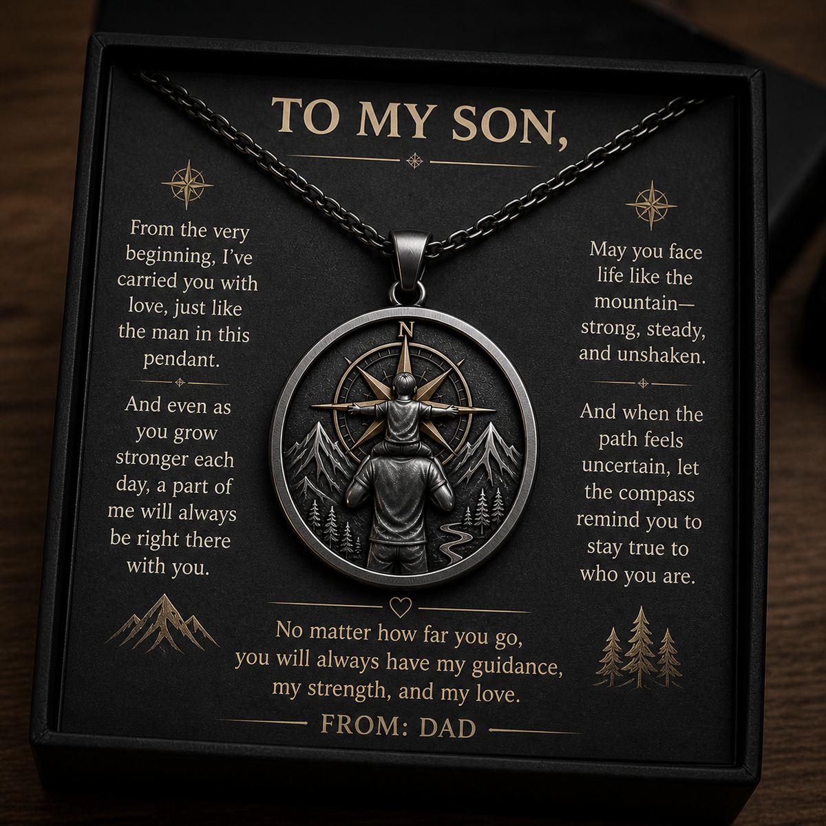 To My Son - Love Dad (Guided By You Necklace) - FDTS001