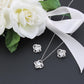 Love Knot Necklace With Free Zirconia Earring and Gift Box