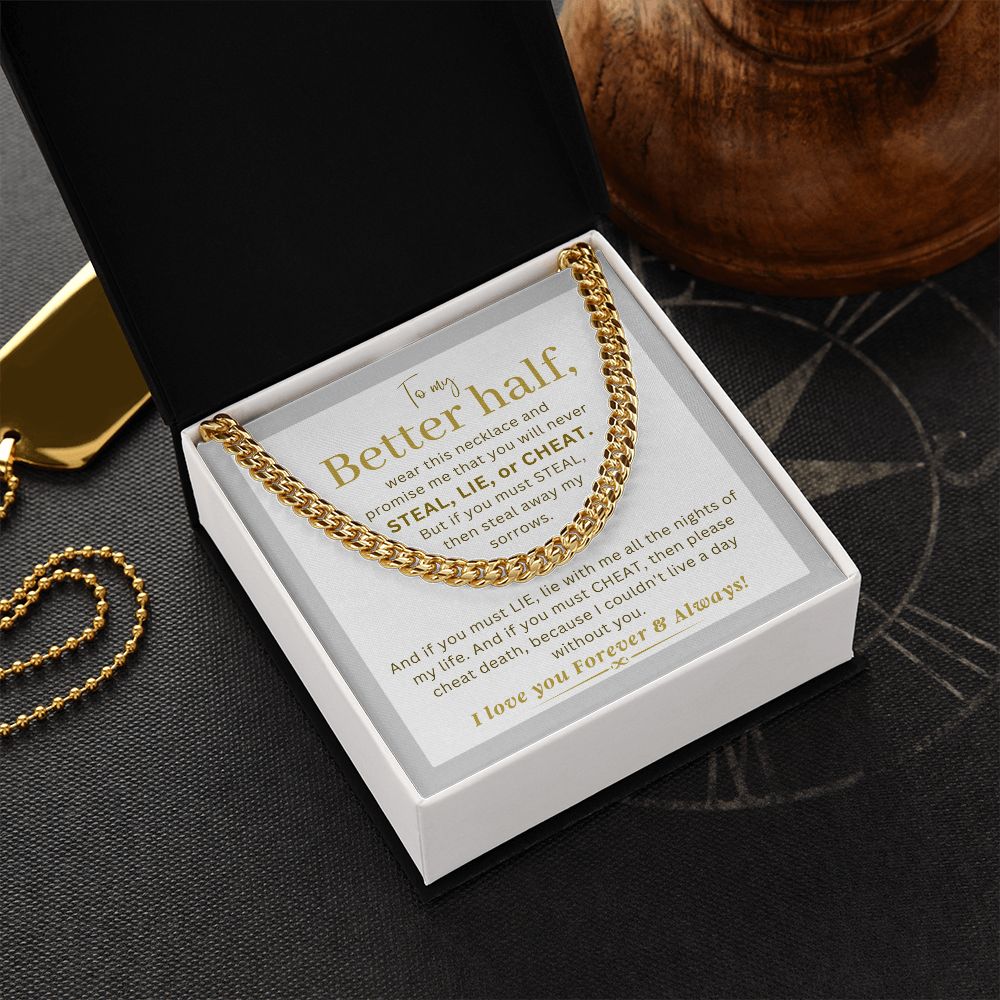 To my Better half - Promise necklace