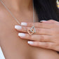 To My Beautiful Granddaughter - From Grandpa - Interlocking Hearts Necklace SS#0125