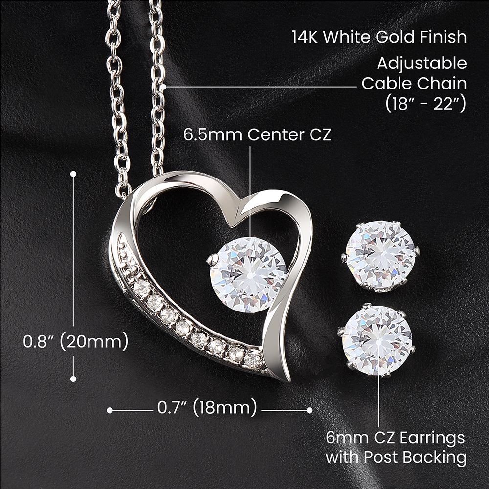 To my Beautiful Wife - Heart Necklace
