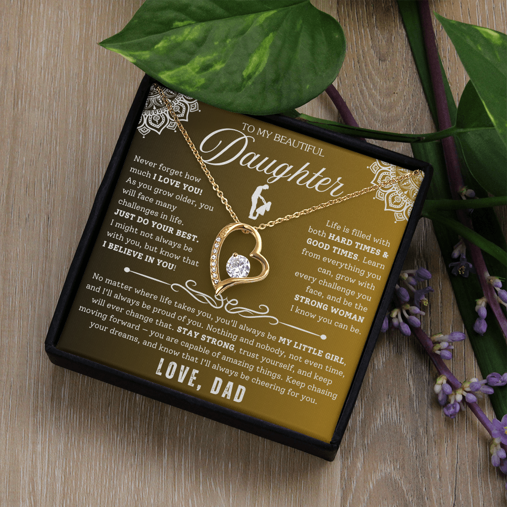 To My Daughter - From Dad - Luxury Necklace Gift Set SS#25